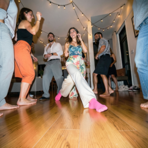 Candid direct-flash photo